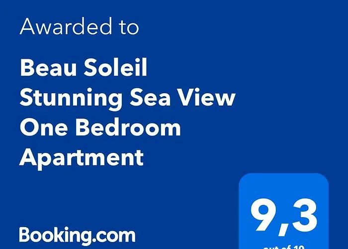 Lägenhet Beau Soleil Stunning Sea View One Bedroom *